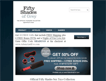 Tablet Screenshot of officialfiftyshadesofgreysextoys.com